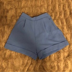 American Apparel blue trouser shorts